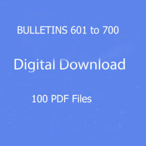Bulletins 601-700 as Downloadable PDF files