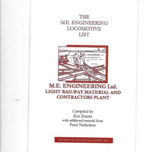 The M.E. Engineering Locomotive List - Shop soiled 1s