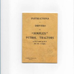 Instructions to Drivers of Simplex Petrol Tractors